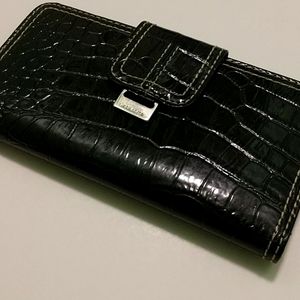 Liz Claiborne black wallet checkbook new